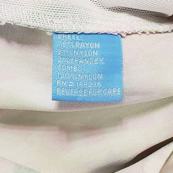 J. Mclaughlin Ivy Pant Pink Tropical Floral Sz 10 Crop Flare Pull On Stretch - Picture 7 of 12